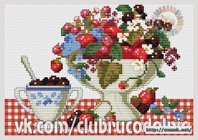 Download embroidery patterns by cross-stitch  - Ягодный компот
