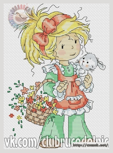 Download embroidery patterns by cross-stitch  - Пасхальный кролик