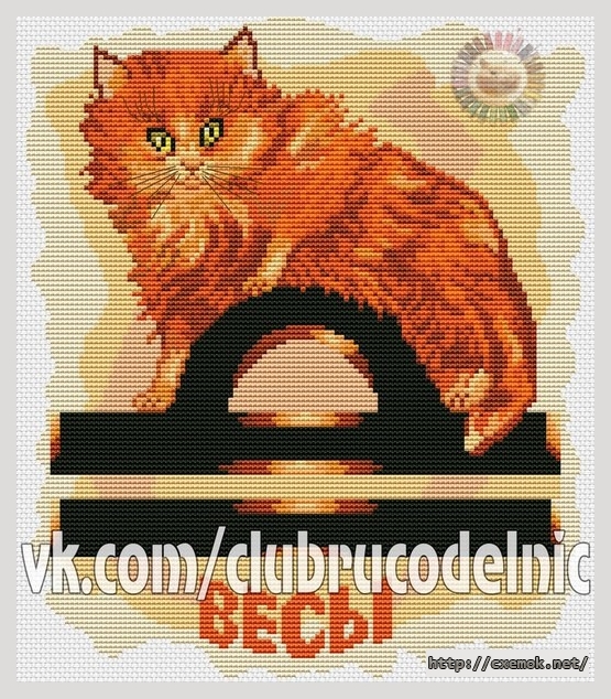Download embroidery patterns by cross-stitch  - Весы
