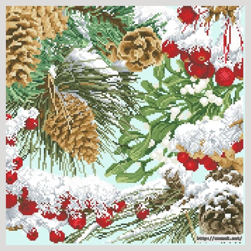 Download embroidery patterns by cross-stitch  - Frosty woodland, author 