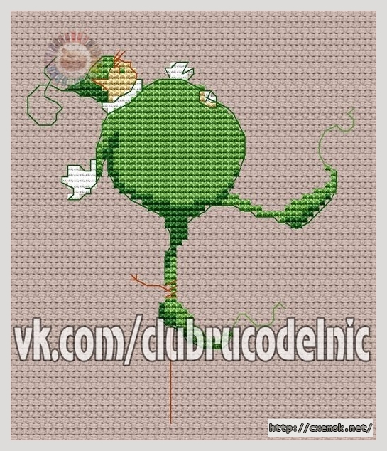 Download embroidery patterns by cross-stitch  - Шарик