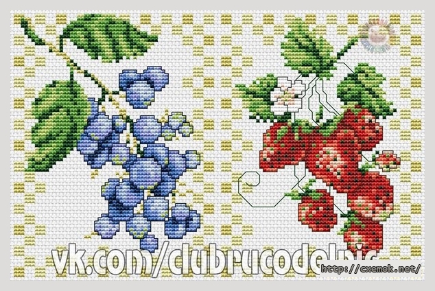 Download embroidery patterns by cross-stitch  - Ягоды