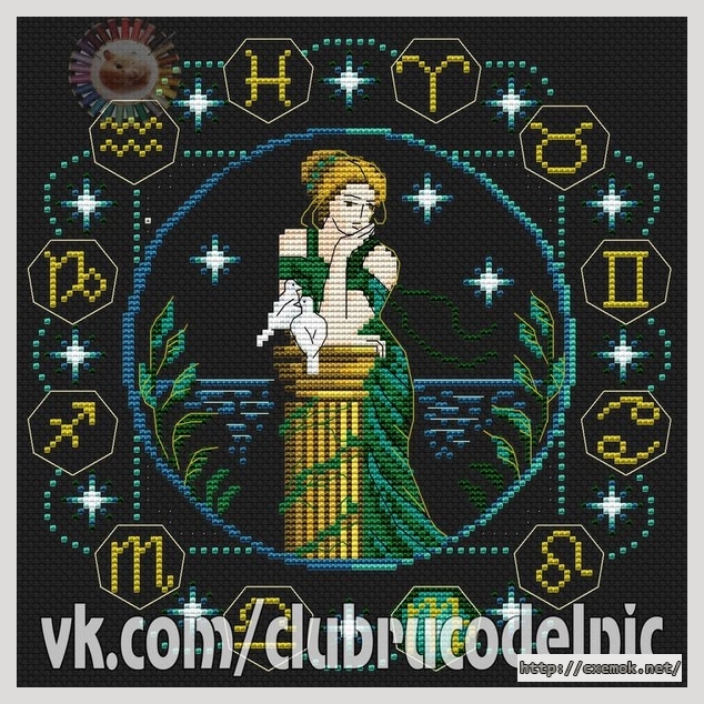 Download embroidery patterns by cross-stitch  - Дева