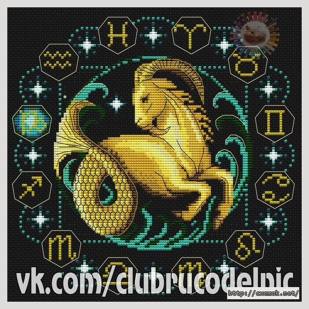 Download embroidery patterns by cross-stitch  - Козерог