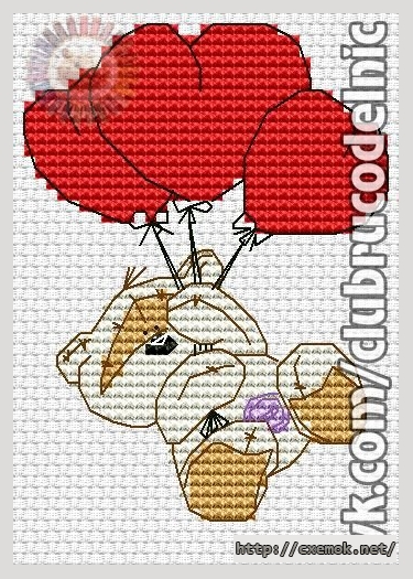 Download embroidery patterns by cross-stitch  - Мишка
