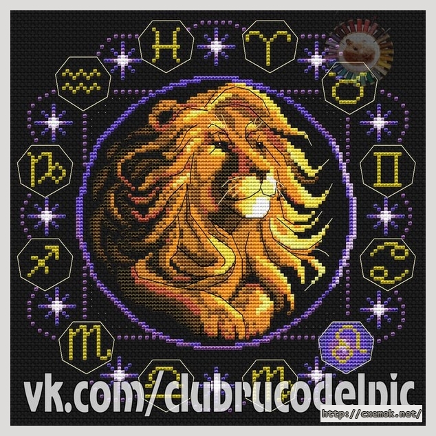 Download embroidery patterns by cross-stitch  - Лев