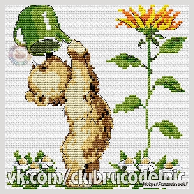 Download embroidery patterns by cross-stitch  - Медвежонок