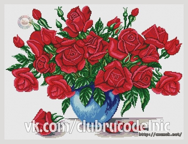 Download embroidery patterns by cross-stitch  - Розы для любимой