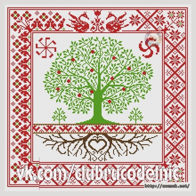 Download embroidery patterns by cross-stitch  - Древо рода для женщины