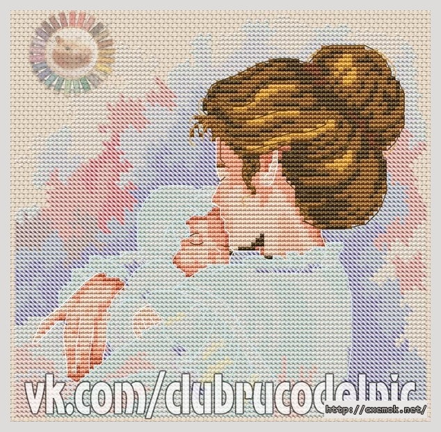 Download embroidery patterns by cross-stitch  - Нежность