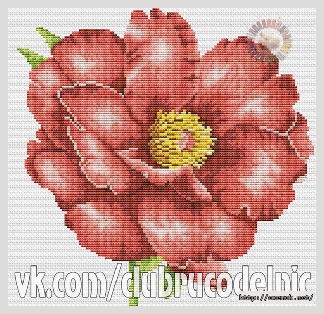Download embroidery patterns by cross-stitch  - Пион