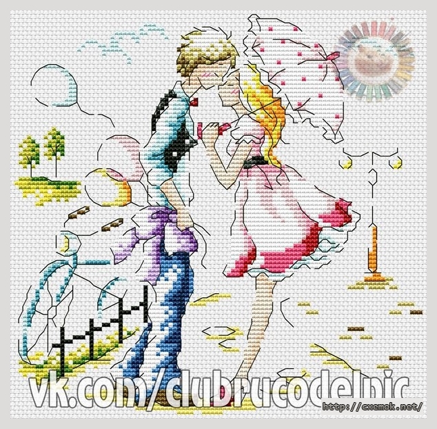 Download embroidery patterns by cross-stitch  - Свидание