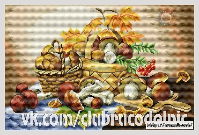 Download embroidery patterns by cross-stitch  - Дары осеннего леса
