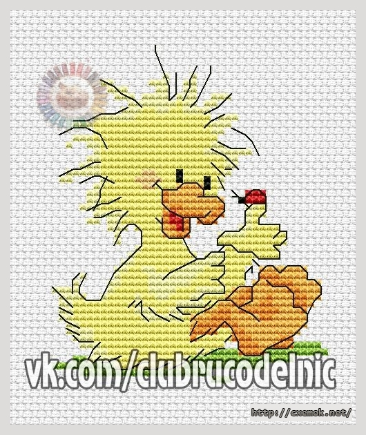 Download embroidery patterns by cross-stitch  - Утёнок