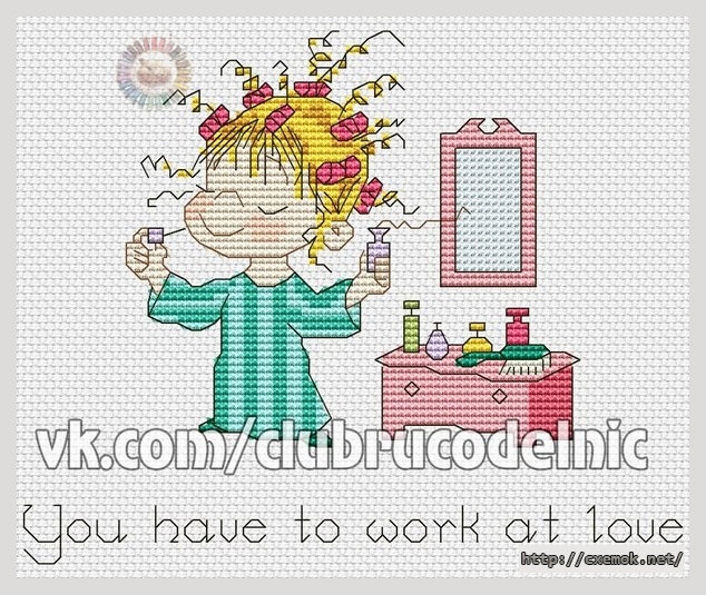 Download embroidery patterns by cross-stitch  - Вы должны работать на любовь