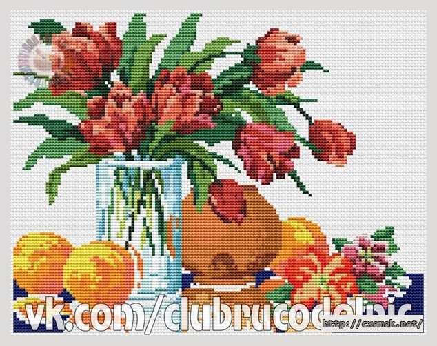 Download embroidery patterns by cross-stitch  - Страна тюльпанов