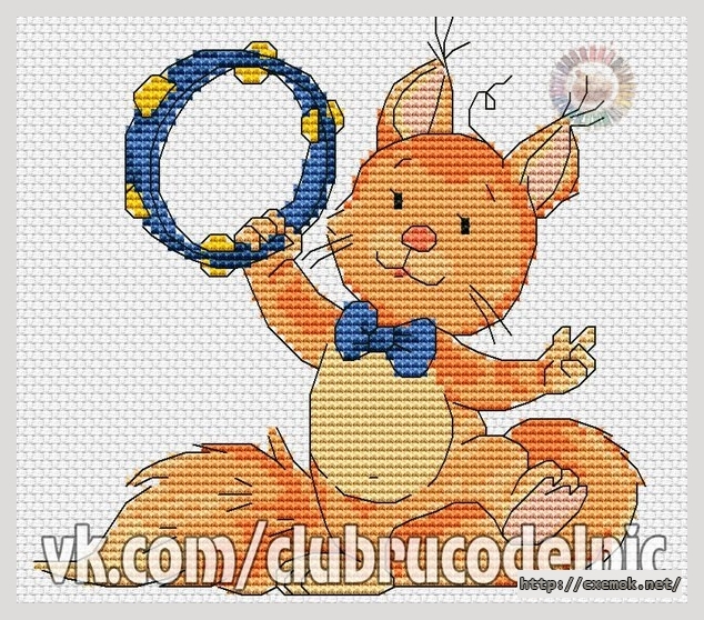 Download embroidery patterns by cross-stitch  - Белка тим
