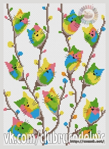 Download embroidery patterns by cross-stitch  - Котики