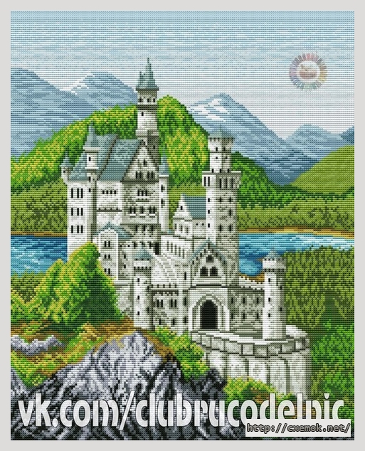 Скачать схему вышивки баварский замок