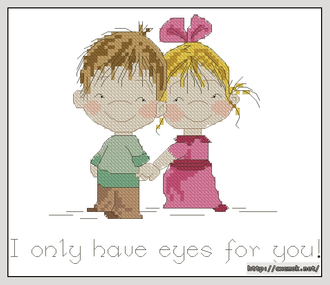 Download embroidery patterns by cross-stitch  - I only have eyes for you, author 