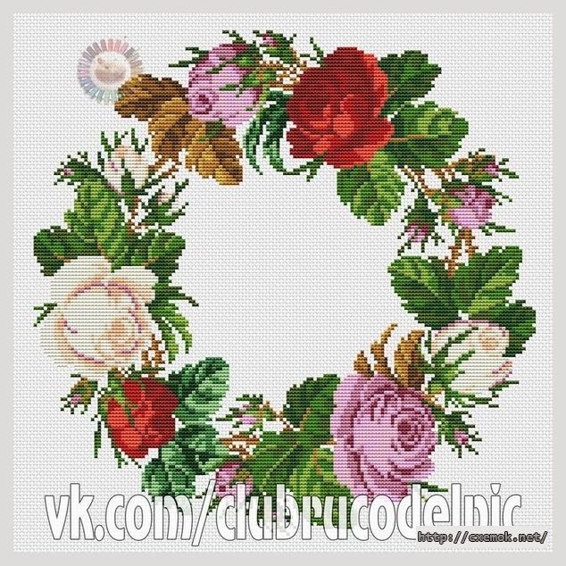 Download embroidery patterns by cross-stitch  - Английские розы