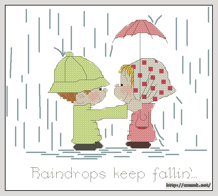 Скачать схему вышивки raindrops keep fallin