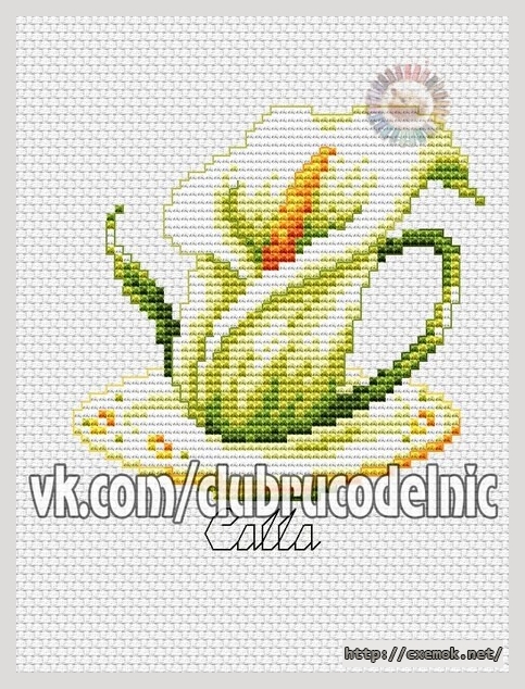 Download embroidery patterns by cross-stitch  - Калла