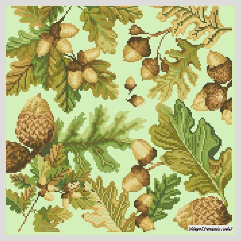 Download embroidery patterns by cross-stitch  - Acorn pillow, author 