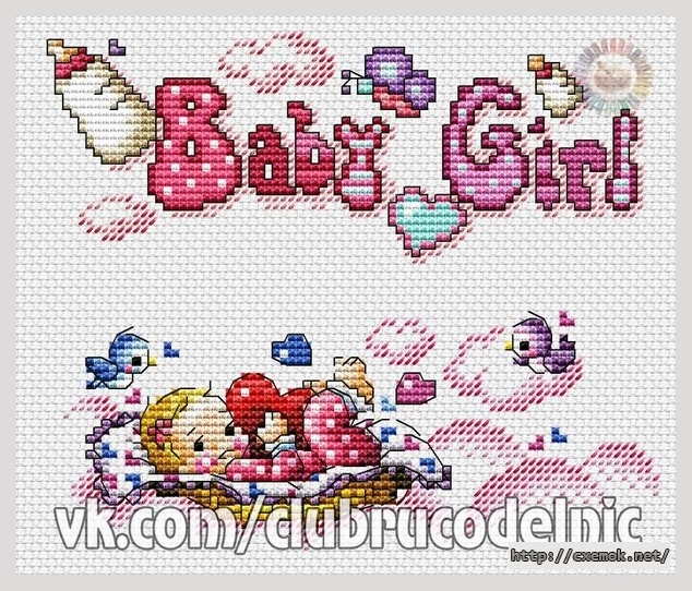 Download embroidery patterns by cross-stitch  - Девочка