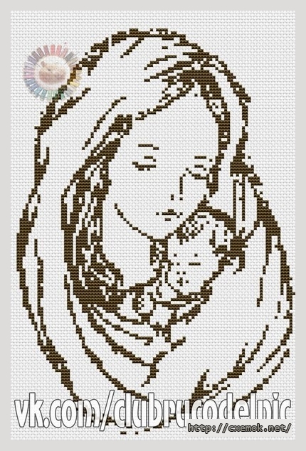 Download embroidery patterns by cross-stitch  - Мадонна