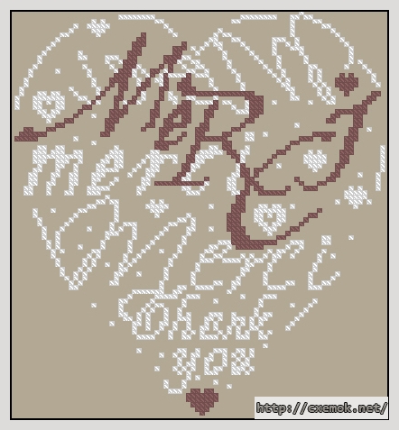 Download embroidery patterns by cross-stitch  - Merci, author 