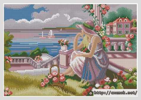 Download embroidery patterns by cross-stitch  - Глядя на море