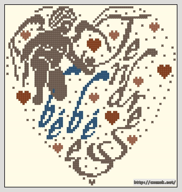 Download embroidery patterns by cross-stitch  - Bebe tendresse, author 