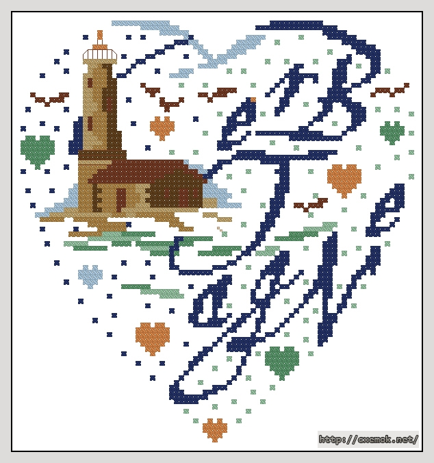Download embroidery patterns by cross-stitch  - Bretagne, author 