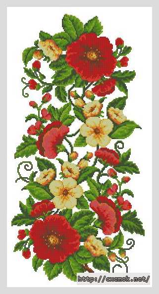 Download embroidery patterns by cross-stitch  - Мальва