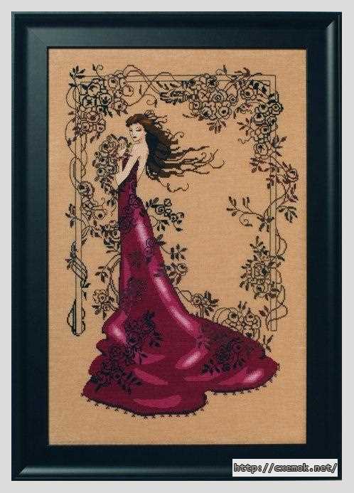 Download embroidery patterns by cross-stitch  - Леди в красном