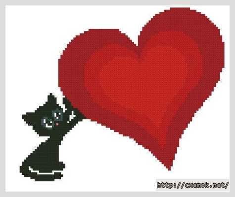 Download embroidery patterns by cross-stitch  - Дарю свое сердце