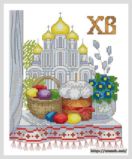 Download embroidery patterns by cross-stitch  - Пасхальний мотив