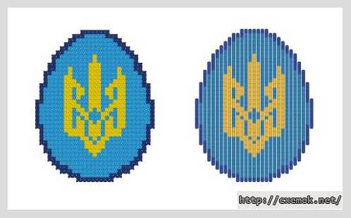Download embroidery patterns by cross-stitch  - Патріотична писанка