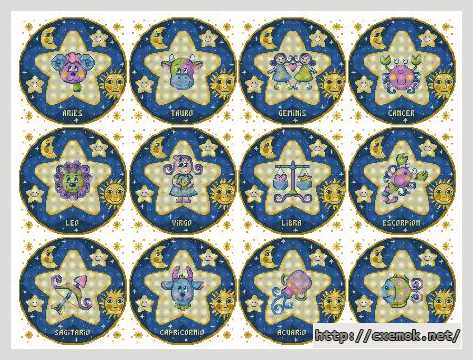 Download embroidery patterns by cross-stitch  - Гороскоп