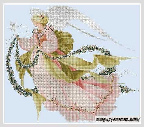 Download embroidery patterns by cross-stitch  - Ангел лета