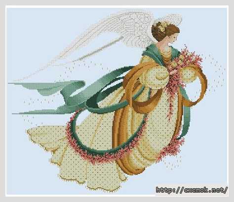Download embroidery patterns by cross-stitch  - Ангел осени