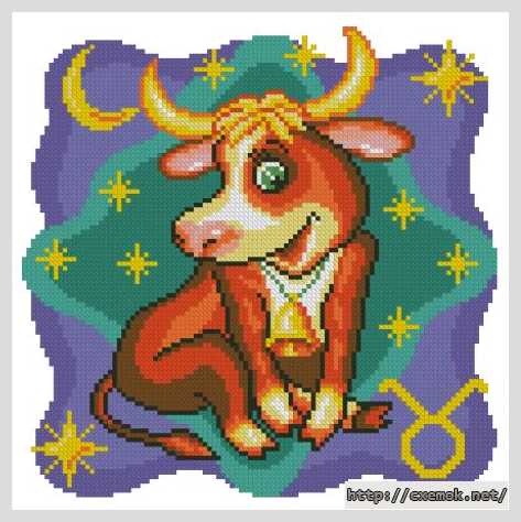 Download embroidery patterns by cross-stitch  - Корова