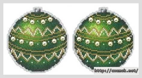 Download embroidery patterns by cross-stitch  - Ёлочная игрушка