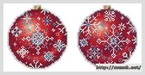 Download embroidery patterns by cross-stitch  - Ёлочная игрушка