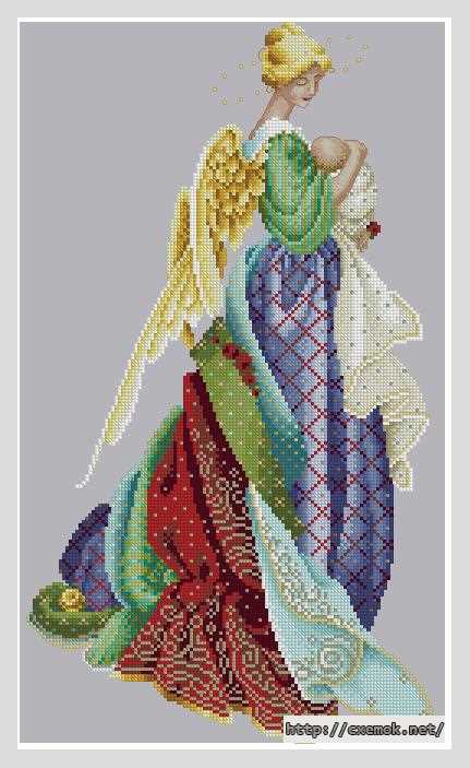 Download embroidery patterns by cross-stitch  - Ангел хранитель
