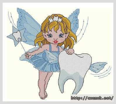 Download embroidery patterns by cross-stitch  - Зубная фея