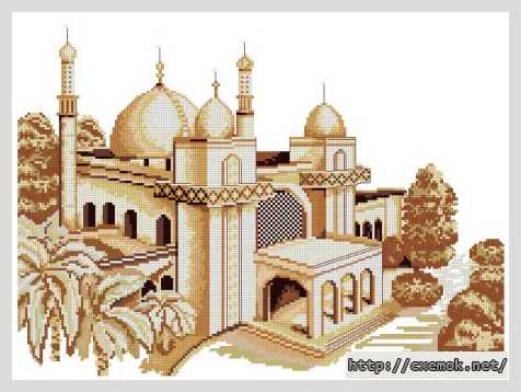 Скачать схемы вышивки нитками / крестом  - Мечеть