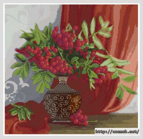 Download embroidery patterns by cross-stitch  - Рябина