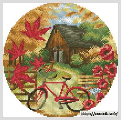 Download embroidery patterns by cross-stitch  - Осенние декорации